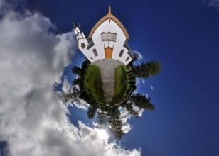 Little Planet Tuddal - Dorfkirche (Norwegen)