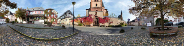 Kiedrich - Kirchplatz mit Pfarrkirche Sankt Valentinus
