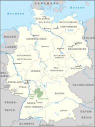 Deutschlandkarte Hohenlohe und Neckar-Odenwald-Kreis