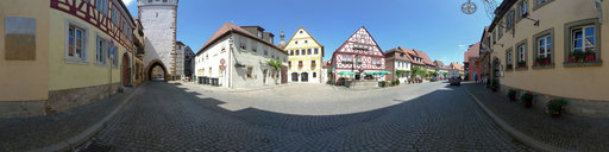 Prichsenstadt - Karlsplatz mit Rathaus und Stadtturm